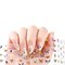 Wrapables 24 Sheets Multicolor Butterfly with Gold Trim Nail Stickers Nail Art Set (Multicolor Butterfly)
